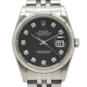 ロレックス デイトジャスト 36 16234G ブラック文字盤 AT ROLEX Date-Just 36 Black C004216