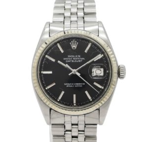 ロレックス デイトジャスト 36 1601 AT 文字盤ブラック  18㎝ ROLEX DATEJUST C004220