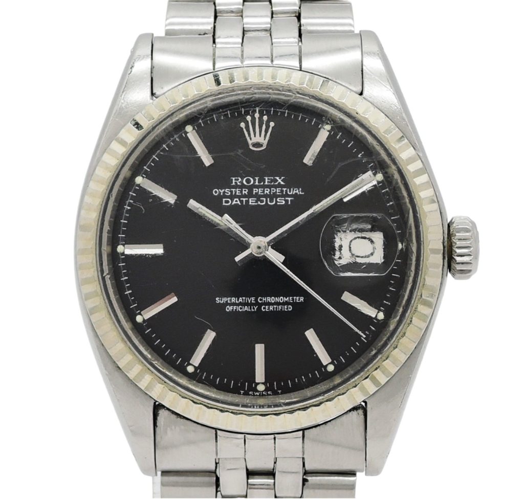 ロレックス デイトジャスト 36 1601 AT 文字盤ブラック  18㎝ ROLEX DATEJUST C004220