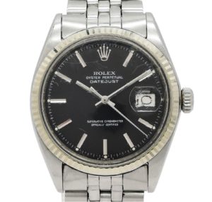 ロレックス デイトジャスト 36 1601 AT 文字盤ブラック  18㎝ ROLEX DATEJUST C004220