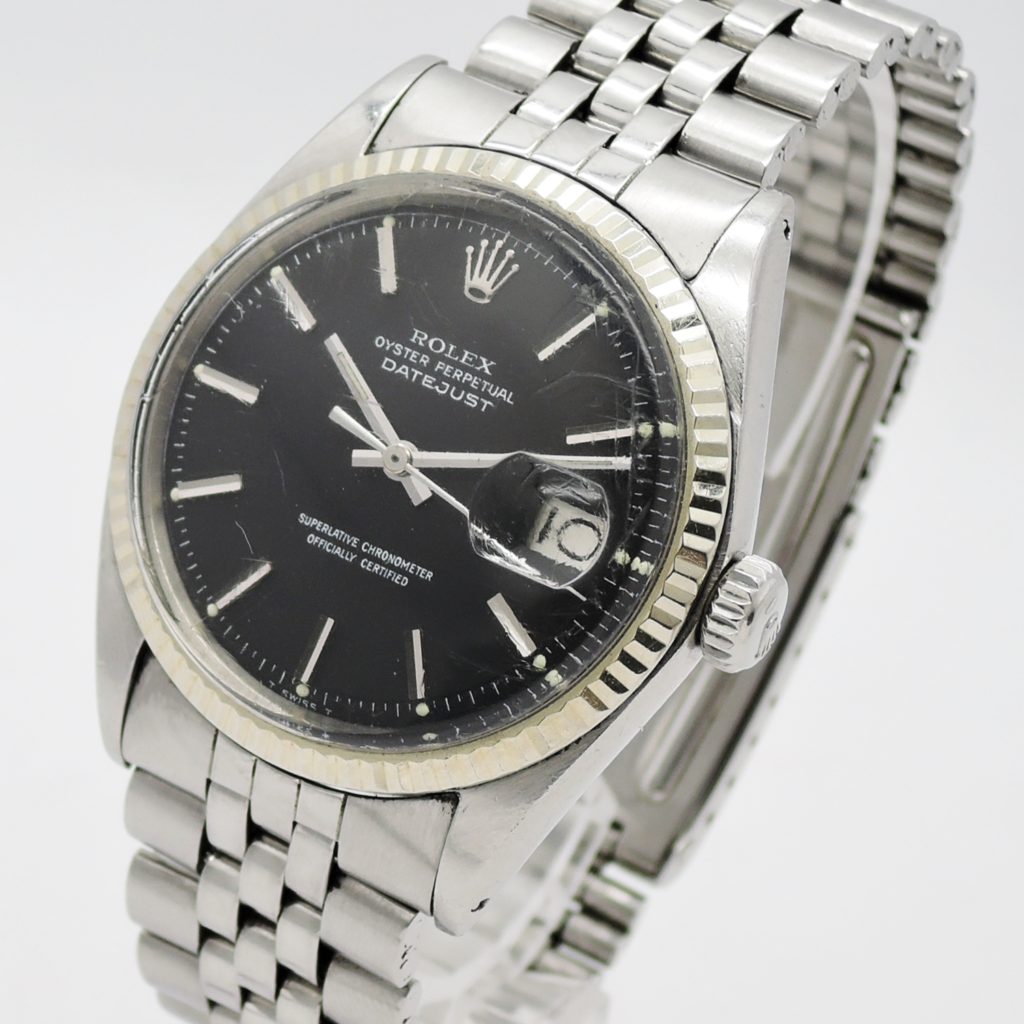 ロレックス デイトジャスト 36 1601 AT 文字盤ブラック  18㎝ ROLEX DATEJUST C004220