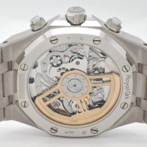 オーデマ・ピゲ ロイヤルオーク クロノグラフ フロステッドゴールド グレー／ブラックダイヤル AT 19cm AUDEMARS PIGUET Royal Oak Chronograph Frosted White Gold 26240BC.GG.1324BC.01 C004388