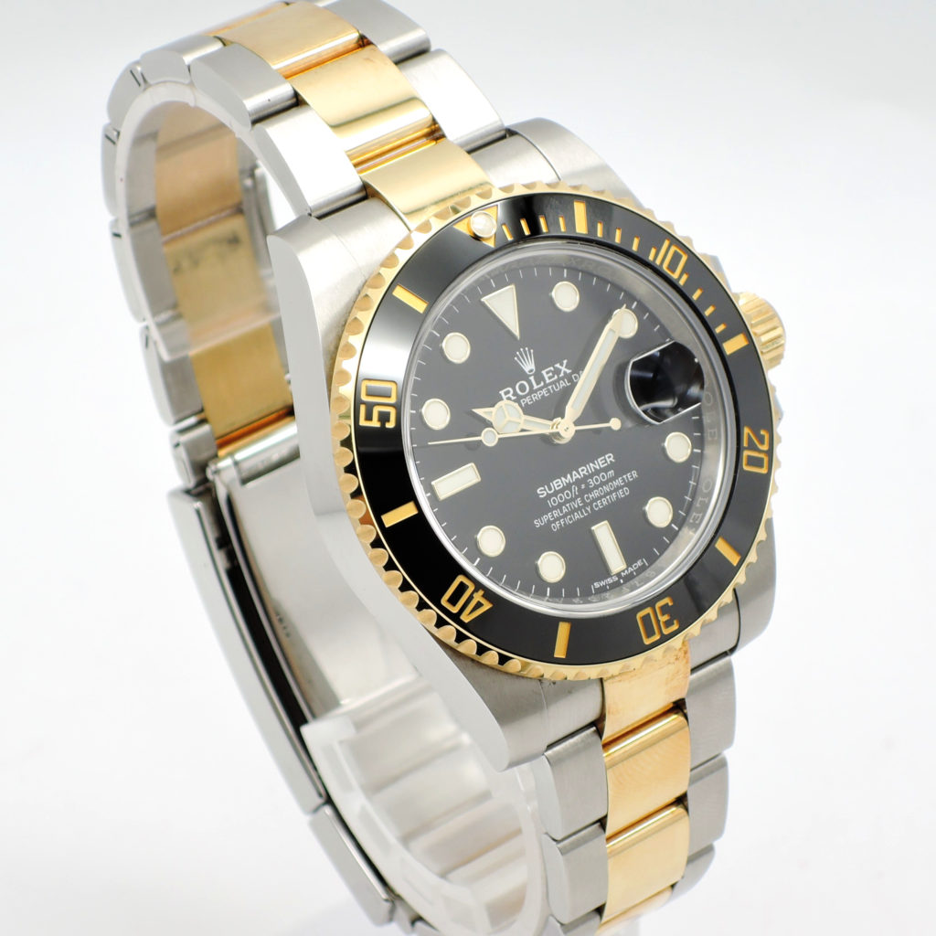 ロレックス サブマリーナデイト 116613LN 2019年保証書 黒 ブラック AT 20cm ROLEX Submariner Date Black C004381