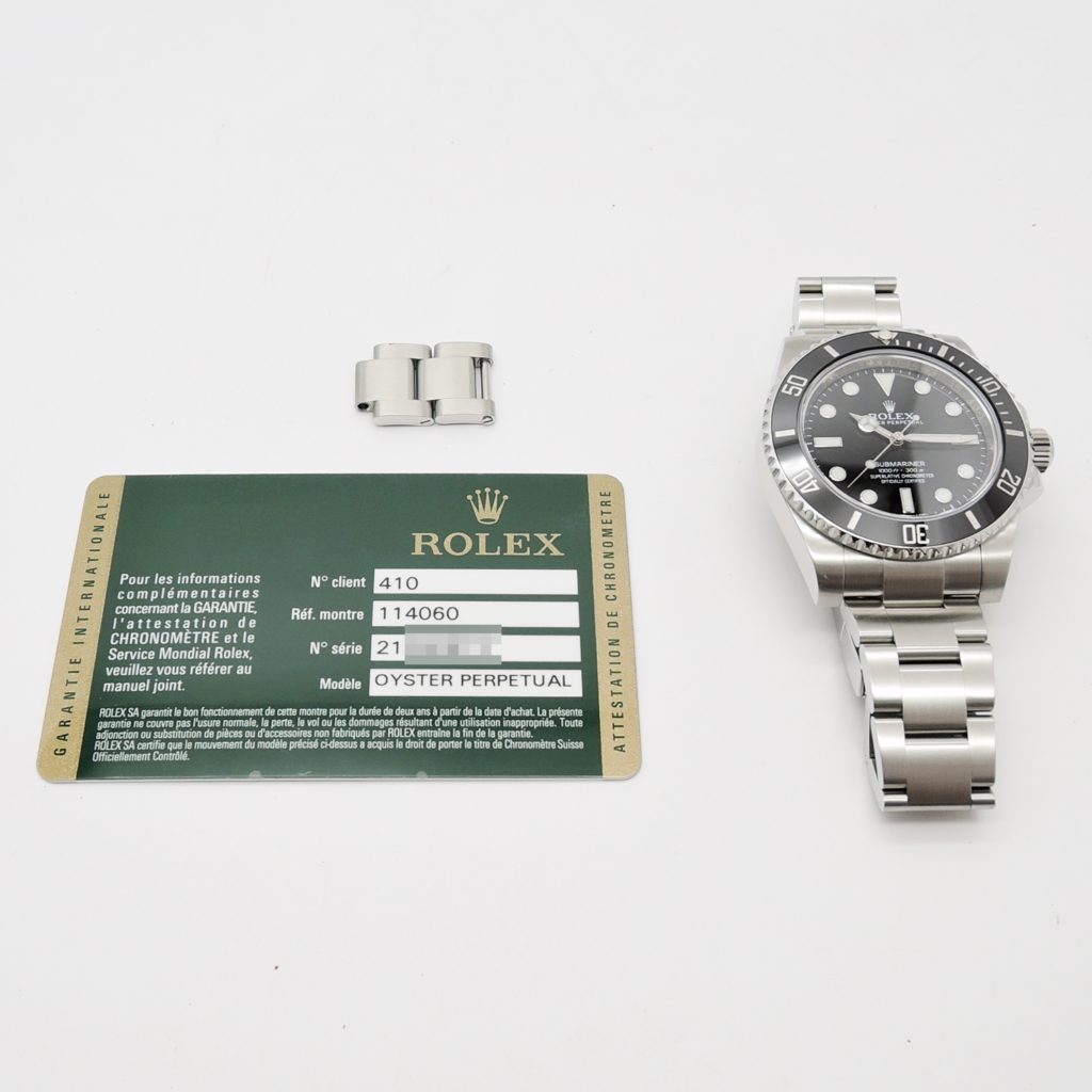 ロレックス サブマリーナノンデイト40 114060 AT 19.5㎝ 文字盤ブラック ROLEX Submariner Non-date 40 C004391