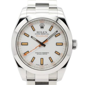 ロレックス ミルガウス 116400  2009年保証書  白 ホワイト AT 16.5cm ROLEX Milgauss White C004407