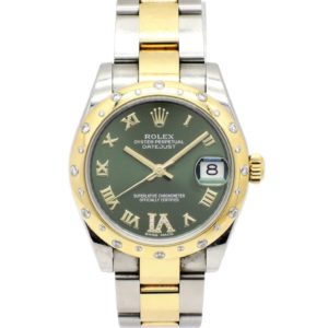 ロレックス デイトジャスト 31 178343 緑 グリーンローマン AT 13.5㎝ ROLEX Date-Just 31 GreenRoman C004482