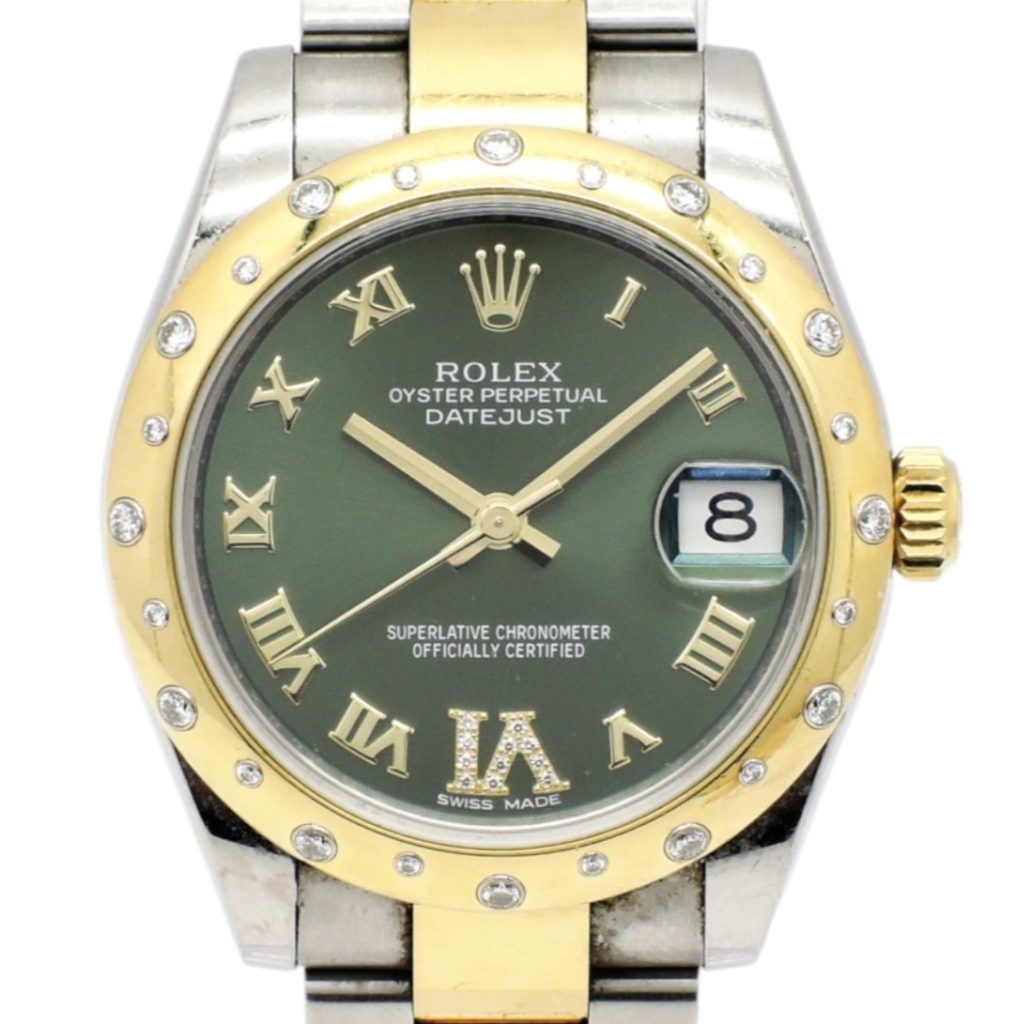 ロレックス デイトジャスト 31 178343 緑 グリーンローマン AT 13.5㎝ ROLEX Date-Just 31 GreenRoman C004482