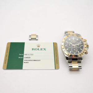 ロレックス デイトナ 40 116523 2014年保証書 黒 ブラック AT 18.5cm ROLEX Daytona 40 Black C004592