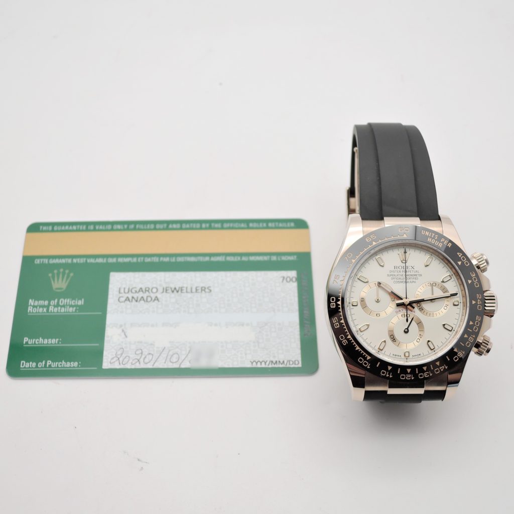 ロレックス デイトナ 40 116515LN 2020年保証書 アイボリー 16cm AT ROLEX Daytona 40 Ivory C004612