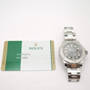 ロレックス ヨットマスター 40 2019年保証書 116622  グレー スレート 17.5cm ROLEX Yacht-Master 40 Gray Slate C004623