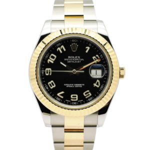 ロレックス デイトジャストⅡ 116333 黒 ブラック アラビア AT 16cm ROLEX Date-JustⅡ Black C004628