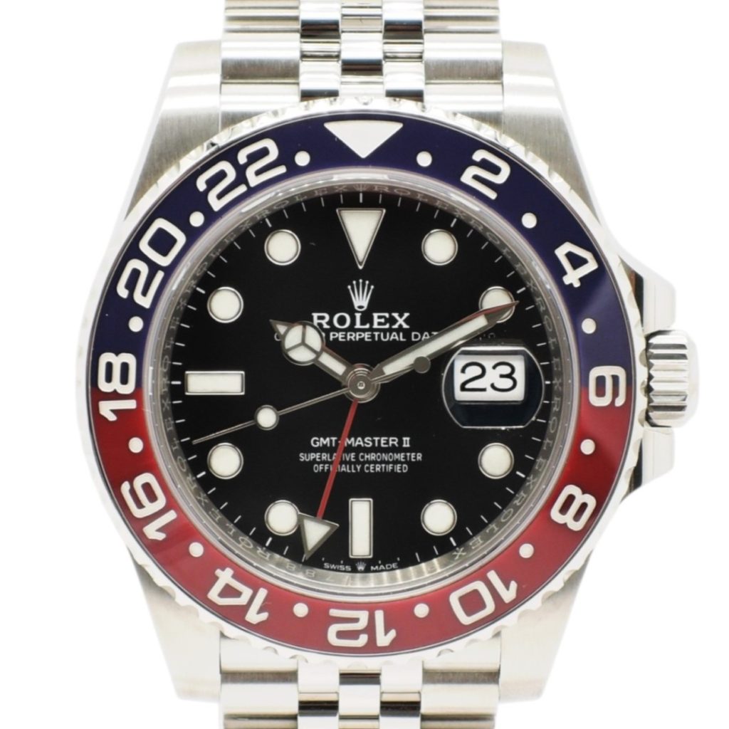 ロレックス GMTマスターⅡ 126710BLRO 2019年保証書 黒 ブラック 18cm AT ROLEX GMT-MasterⅡ Black C004938