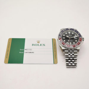 ロレックス GMTマスターⅡ 126710BLRO 2019年保証書 黒 ブラック 18cm AT ROLEX GMT-MasterⅡ Black C004938