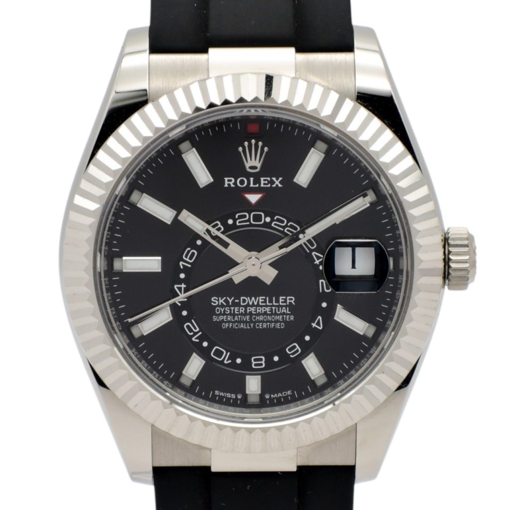 ロレックス スカイドゥエラー 336239 2024年保証書 黒 ブラック AT 17.5cm ROLEX Sky-Dweller Black C004969