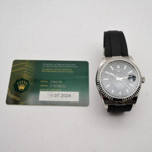 ロレックス スカイドゥエラー 336239 2024年保証書 黒 ブラック AT 17.5cm ROLEX Sky-Dweller Black C004969