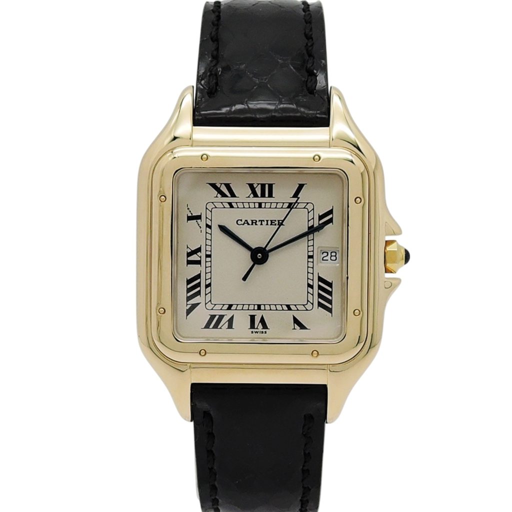 カルティエ パンテール クラシックフィガロ W2501511 QZ 18K YG アイボリー 約17㎝ Cartier Panthère Classique et Figaro watch C005037