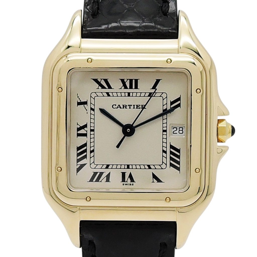 カルティエ パンテール クラシックフィガロ W2501511 QZ 18K YG アイボリー 約17㎝ Cartier Panthère Classique et Figaro watch C005037