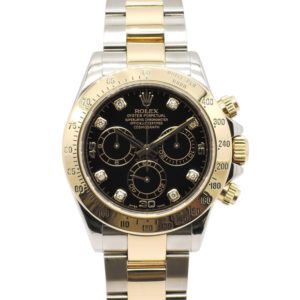 ロレックス デイトナ 40 116523G 2005年保証書 黒 ブラック AT 18.5cm ROLEX Daytona 40 Black C005068