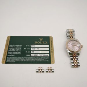 ロレックス デイトジャスト 26 179171 2008年保証書 ピンク ローマン AT ROLEX Date-Just 26 Pink Roman C005154