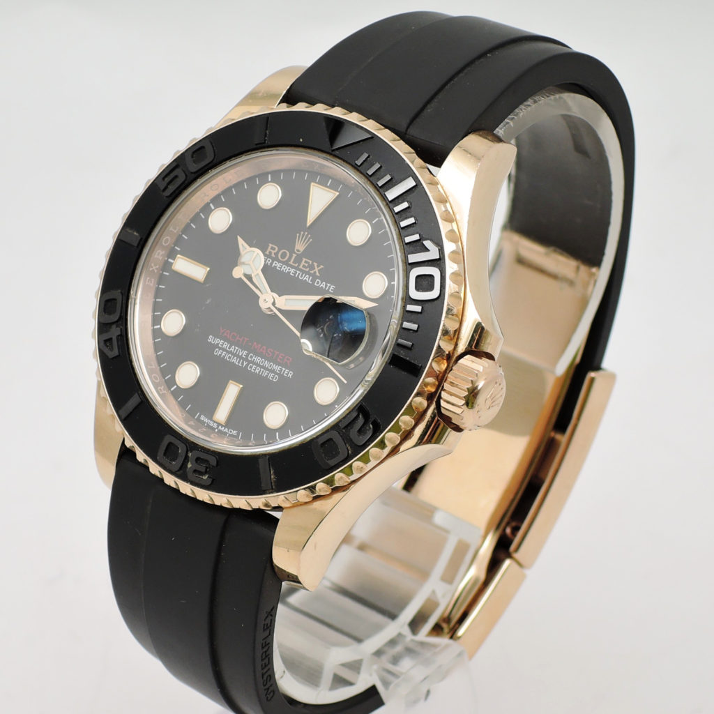 ロレックス ヨットマスター40 116655 2017年保証書  黒 ブラック 16.5cm AT ROLEX Yacht-Master 40 Black C005333