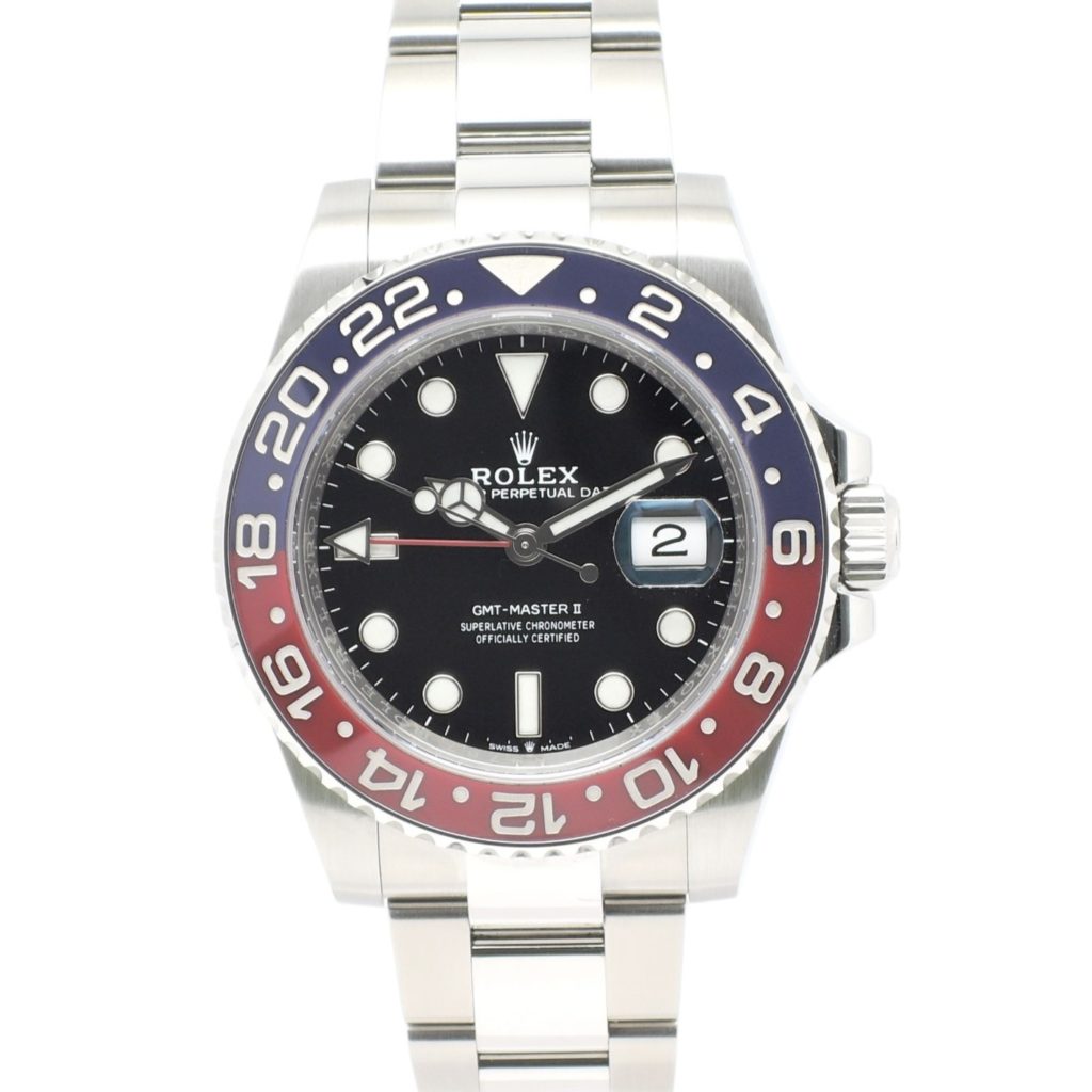 ロレックス GMTマスターⅡ 126710BLRO 2021年保証書 黒 ブラック 18.5cm AT ROLEX GMT-MasterⅡ Black C005367