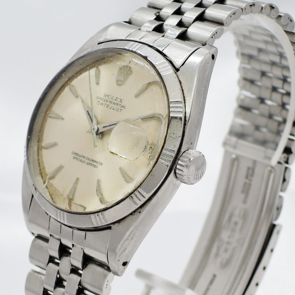 稀少品！ ロレックス デイトジャスト 36 1603 Threeted Bezel シルバー AT 18.5cm ROLEX Date-Just 36 Silver C006954