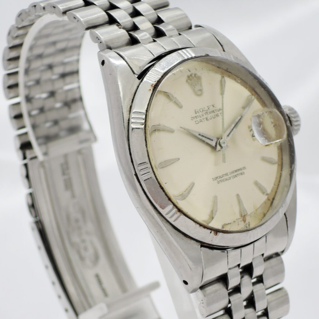 稀少品！ ロレックス デイトジャスト 36 1603 Threeted Bezel シルバー AT 18.5cm ROLEX Date-Just 36 Silver C006954