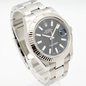 ロレックス デイトジャストⅡ41 116334 2011年保証書 黒 ブラック 17.5cm ROLEX Date-JustⅡ41 Black C006160