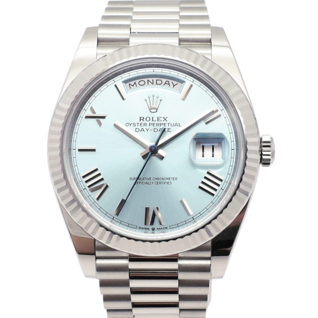 ロレックス デイデイト 40 228236 2024年保証書 アイスブルー ローマン