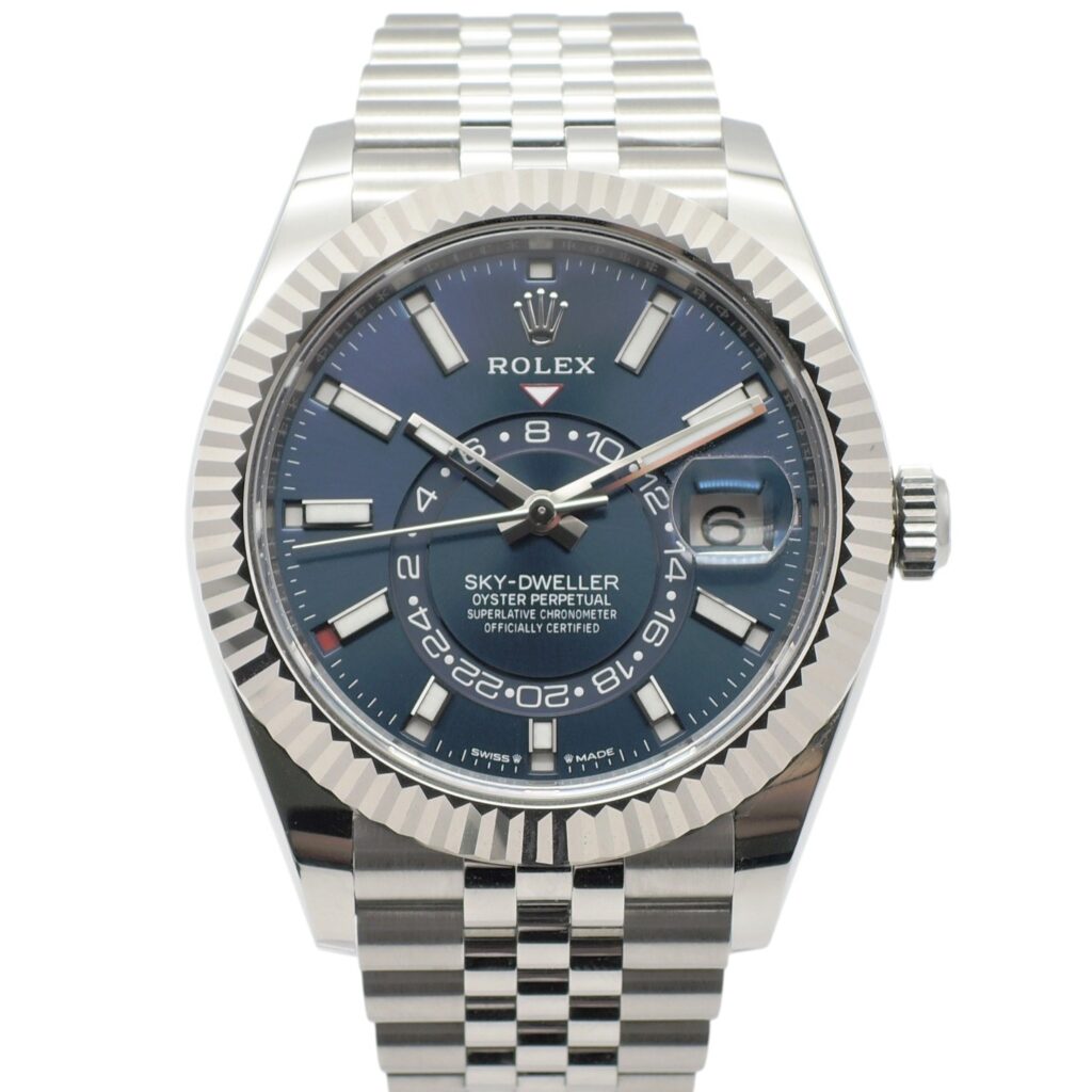 ロレックス スカイドゥエラー 336934 2023年保証書 青 ブルー 16.5cm AT ROLEX Sky-Dweller Blue C006212