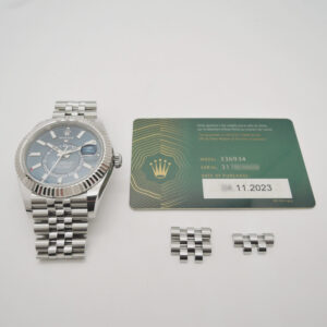 ロレックス スカイドゥエラー 336934 2023年保証書 青 ブルー 16.5cm AT ROLEX Sky-Dweller Blue C006212