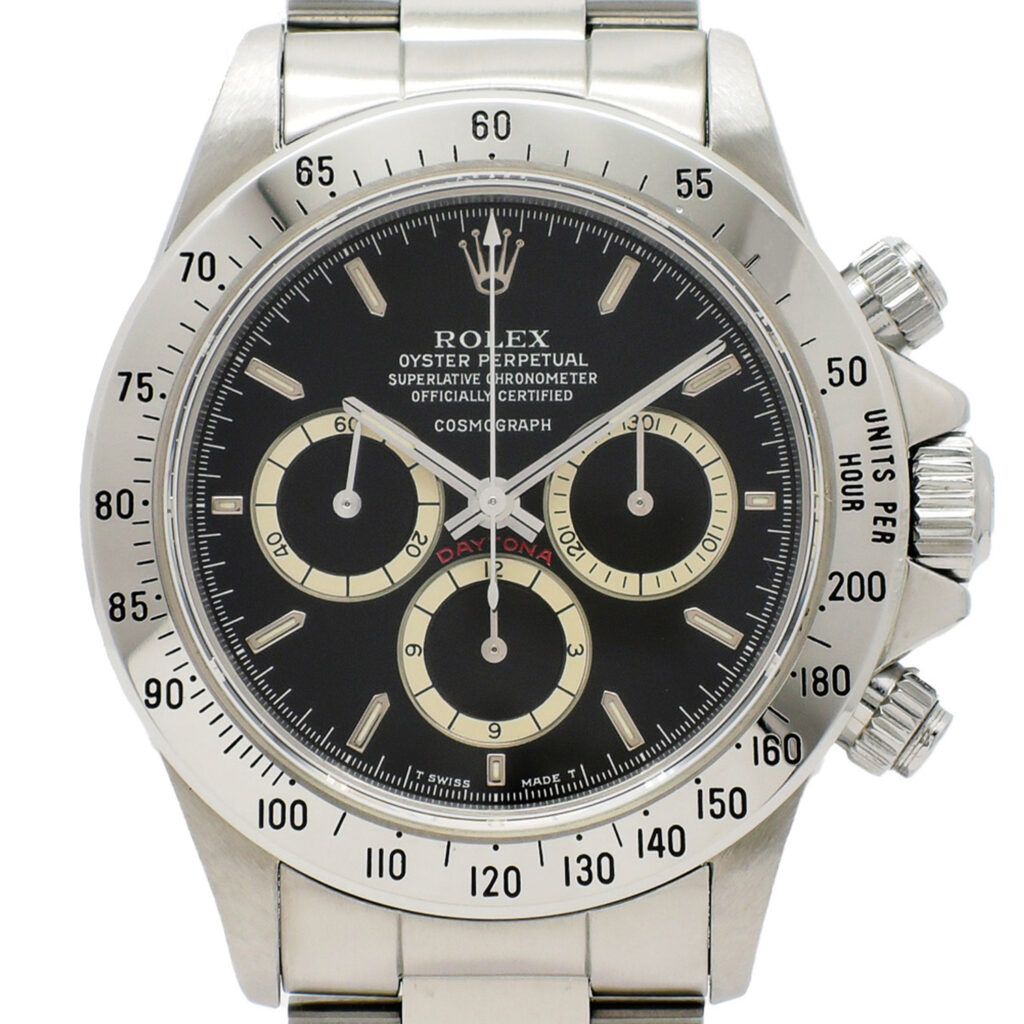 ロレックス デイトナ 16520 黒 L番 マーク1/200タキ/逆6/段落ち 17.5cm AT ROLEX Daytona Black Floating Cosmograph C006327