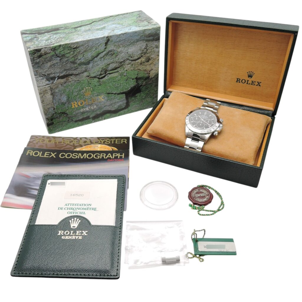 ロレックス デイトナ 16520 黒 W番 パトリッツィダイヤル/ブラウンアイ