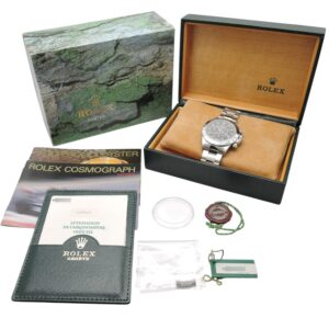 ロレックス デイトナ 16520 黒 W番 パトリッツィダイヤル/ブラウンアイ/ダースベイダー 完品 17.5cm AT ROLEX Daytona Black C006329