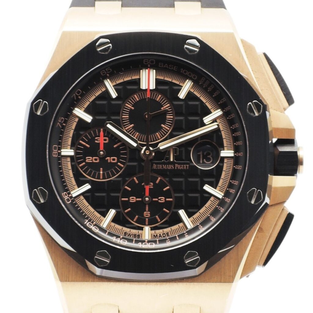 オーデマピゲ ロイヤルオーク オフショア クロノグラフ 26401RO.OO.A002CA.02 黒 ブラック 20cm AT Audemars Piguet Royal Oak Offshore Chronograph C006331