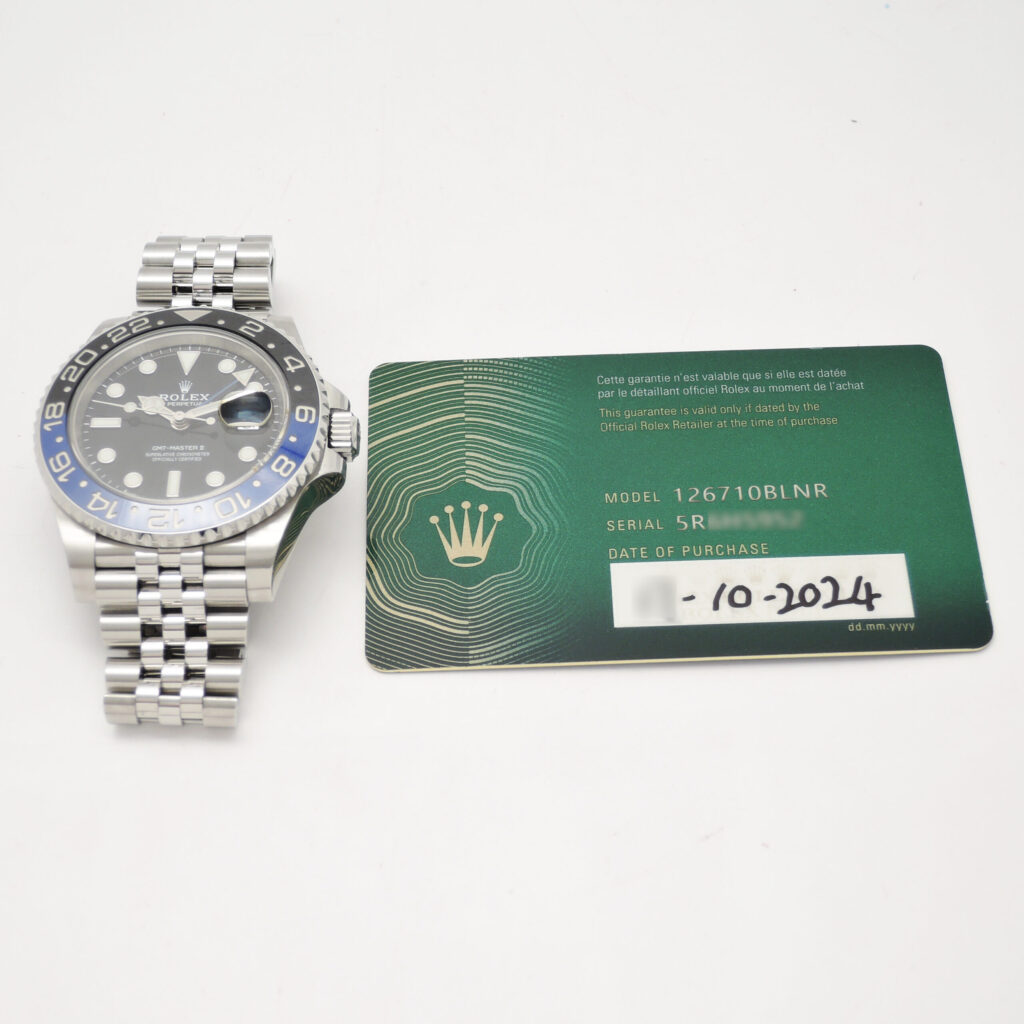 ロレックス GMTマスターⅡ 126710BLNR 2024年保証書 黒 ブラック 17cm ROLEX GMT-MasterⅡ Black C006334