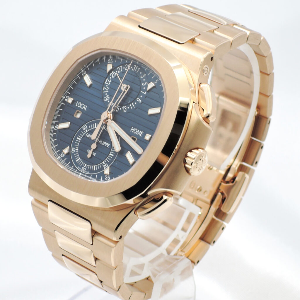 パテックフィリップ ノーチラス トラベルタイム クロノグラフ 5990/1R-001 ブルー 17.5cm PATEK PHILIPPE Nautilus Travel Time Chronograph Blue C006898