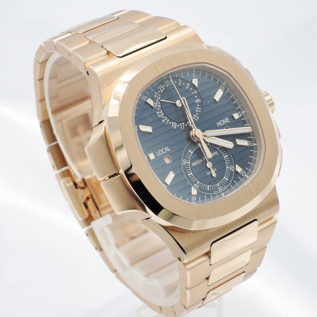 パテックフィリップ ノーチラス トラベルタイム クロノグラフ 5990/1R-001 ブルー 17.5cm PATEK PHILIPPE Nautilus Travel Time Chronograph Blue C006898