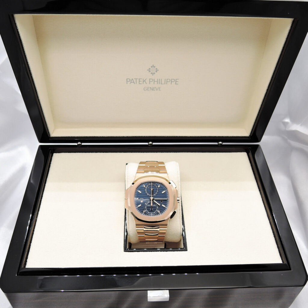 パテックフィリップ ノーチラス トラベルタイム クロノグラフ 5990/1R-001 ブルー 17.5cm PATEK PHILIPPE Nautilus Travel Time Chronograph Blue C006898