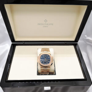 パテックフィリップ ノーチラス トラベルタイム クロノグラフ 5990/1R-001 ブルー 17.5cm PATEK PHILIPPE Nautilus Travel Time Chronograph Blue C006898