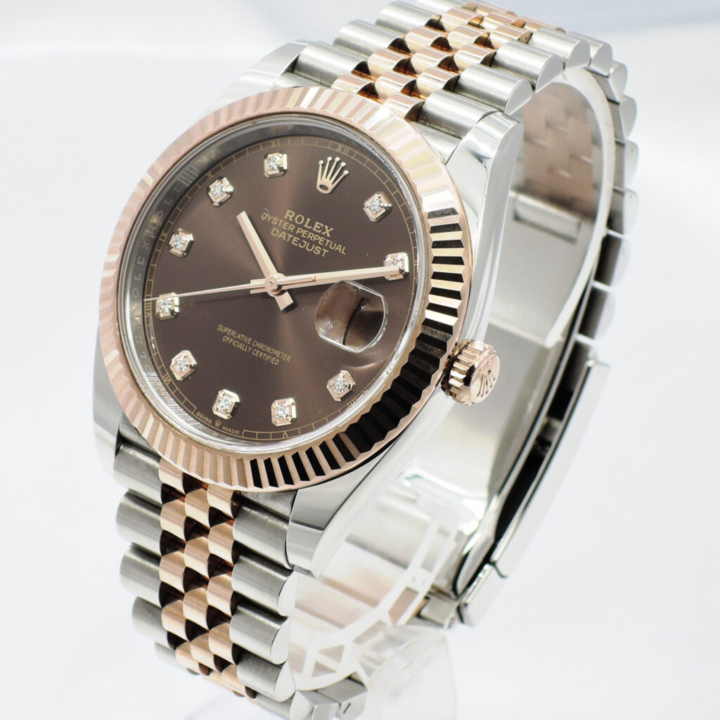 ロレックス デイトジャスト 41 126331G ブラウン ダイヤモンド 18.5cm ROLEX Date-Just 41 Brown C006926