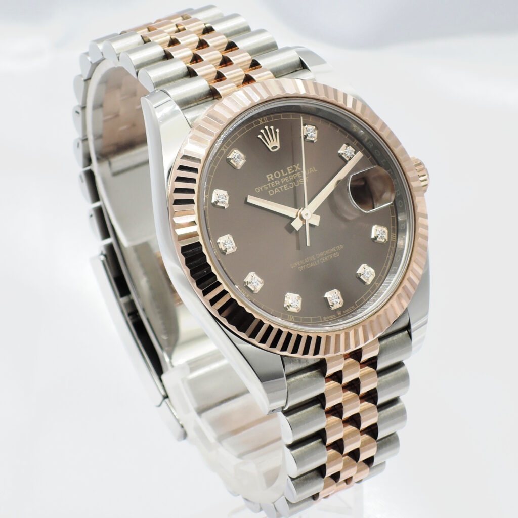 ロレックス デイトジャスト 41 126331G ブラウン ダイヤモンド 18.5cm ROLEX Date-Just 41 Brown C006926