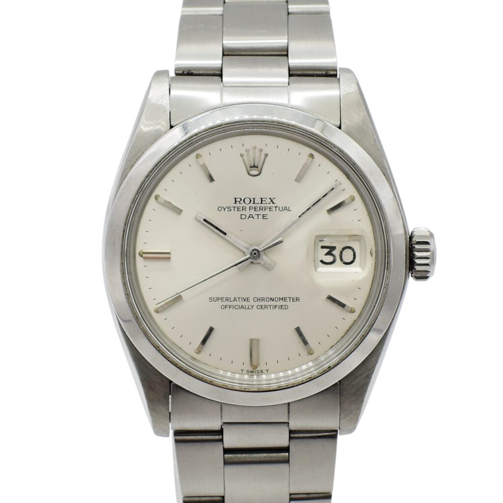 ロレックス オイスターパーペチュアルデイト 1500 シルバー AT 16.5cm ROLEX Oyster Perpetual Date Silver C006970