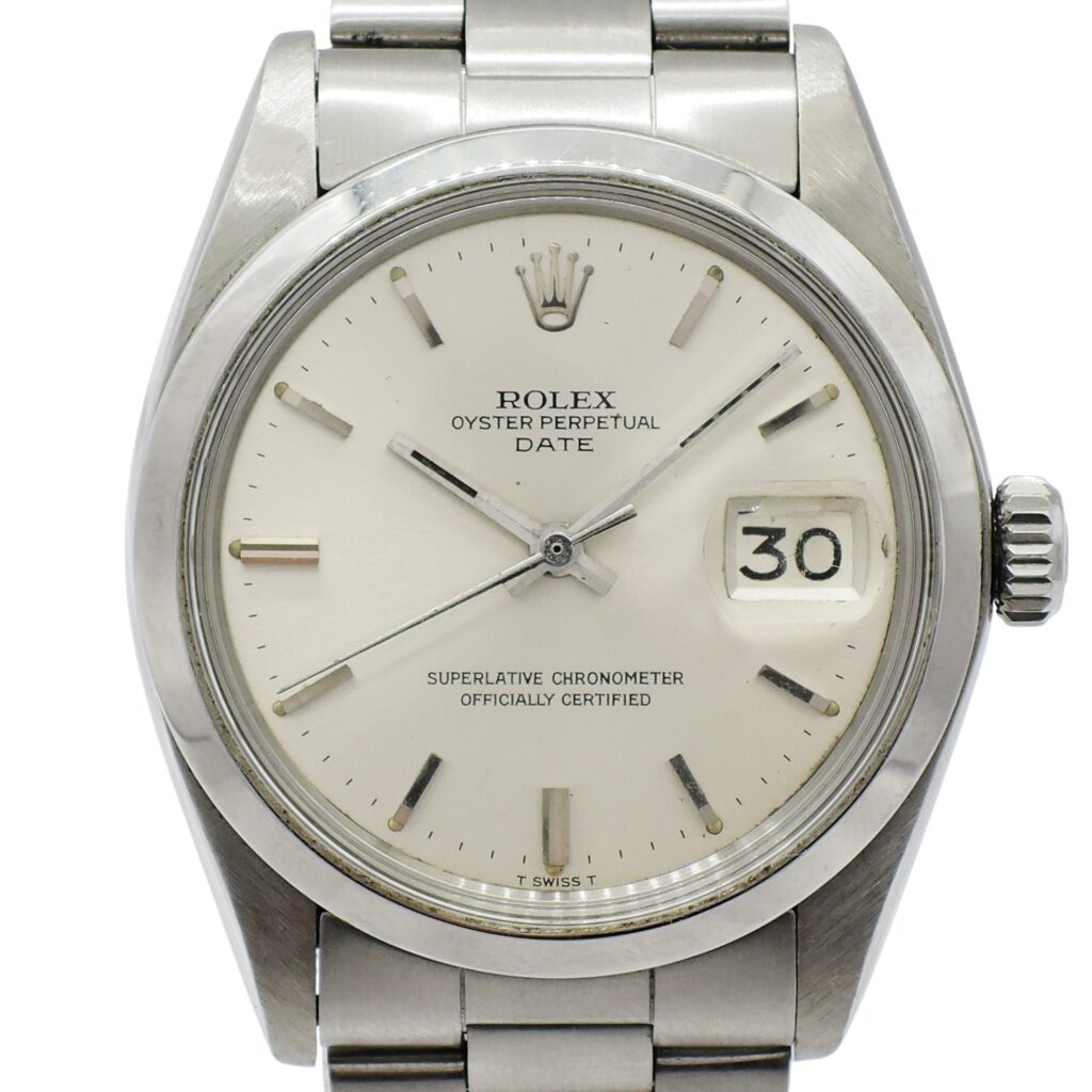 ロレックス オイスターパーペチュアルデイト 1500 シルバー AT 16.5cm ROLEX Oyster Perpetual Date Silver C006970
