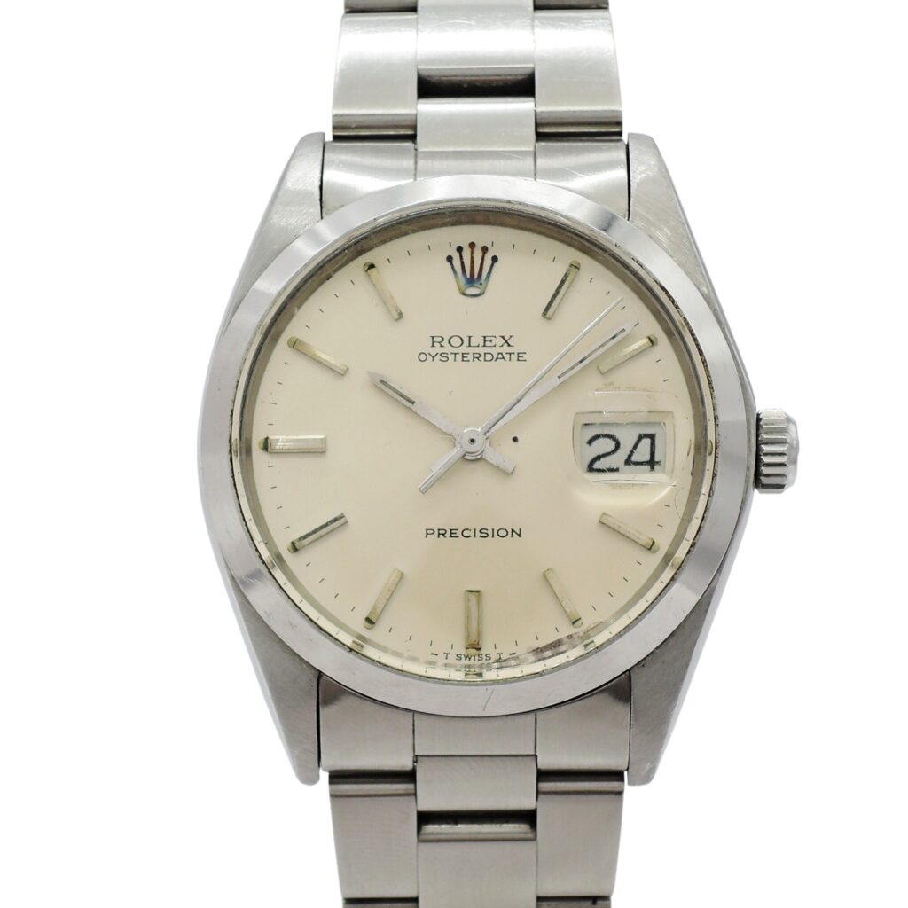 ロレックス オイスターパーペチュアルデイト 6694 シルバー HW 16.5cm ROLEX Oyster Perpetual Date Silver C006975