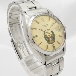 稀少！ロレックス オイスターパーペチュアルデイト 34 UAE軍紋章 6694 シルバー 16.5cm AT ROLEX Oyster Perpetual Date 34 Silver C007434