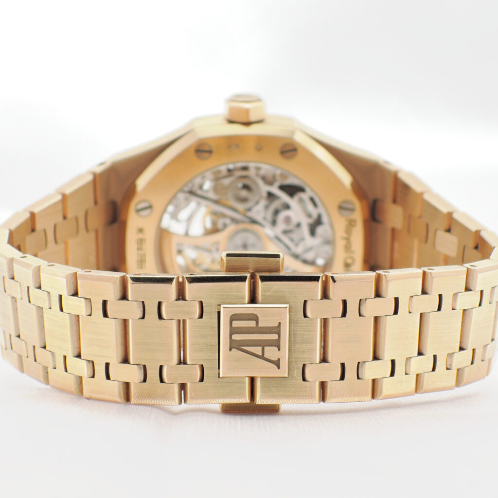 オーデマ・ピゲ ロイヤルオーク ダブル バランスホイール オープンワーク 15467OR.OO.1256OR.01 シルバー スケルトン 16.5cm AUDEMARS PIGUET Royal Oak C007508