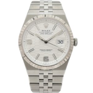 ロレックス ランドドゥエラー 40 127334 2025年保証書 白 ホワイト ハニカムモチーフ 19cm AT ROLEX Land-Dweller 40 White C008195