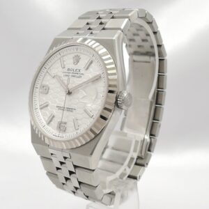 ロレックス ランドドゥエラー 40 127334 2025年保証書 白 ホワイト ハニカムモチーフ 19cm AT ROLEX Land-Dweller 40 White C008195