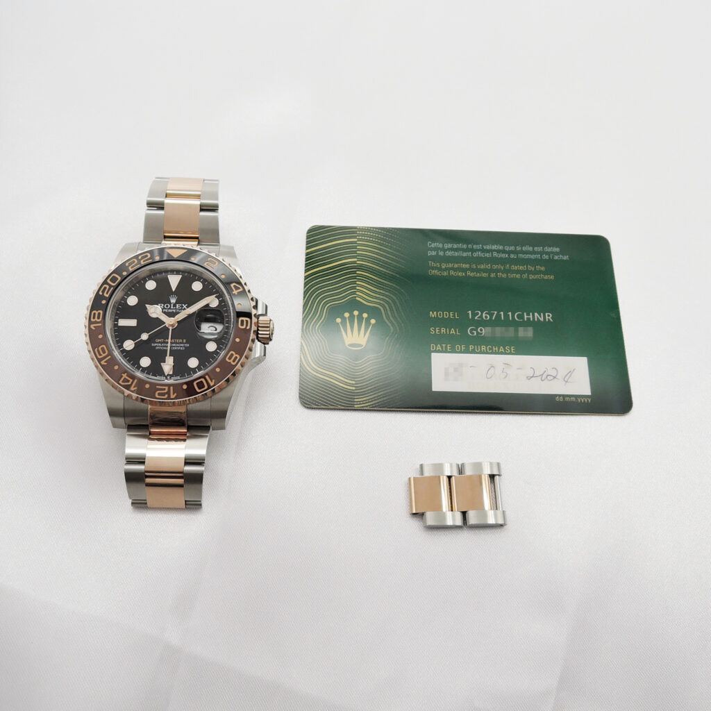ロレックス GMTマスターⅡ 126711CHNR 保証書 黒 ブラック 18cm AT ROLEX GMT-MASTERⅡ Black C008198